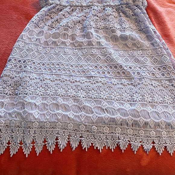 H & M Light Lavender Purple Crochet Dress with Adjustable Straps Size Small - Picture 9 of 10